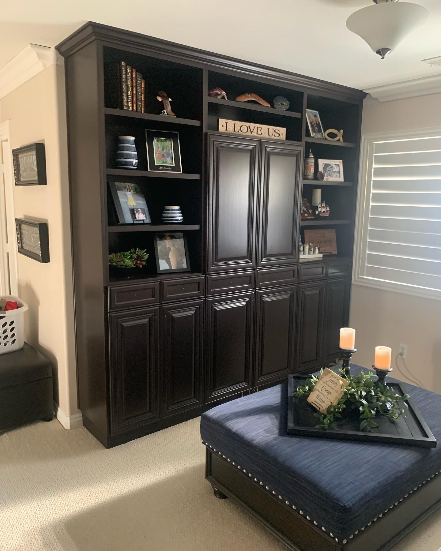 Featured image for “Custom wall unit in Espresso over select cherry”